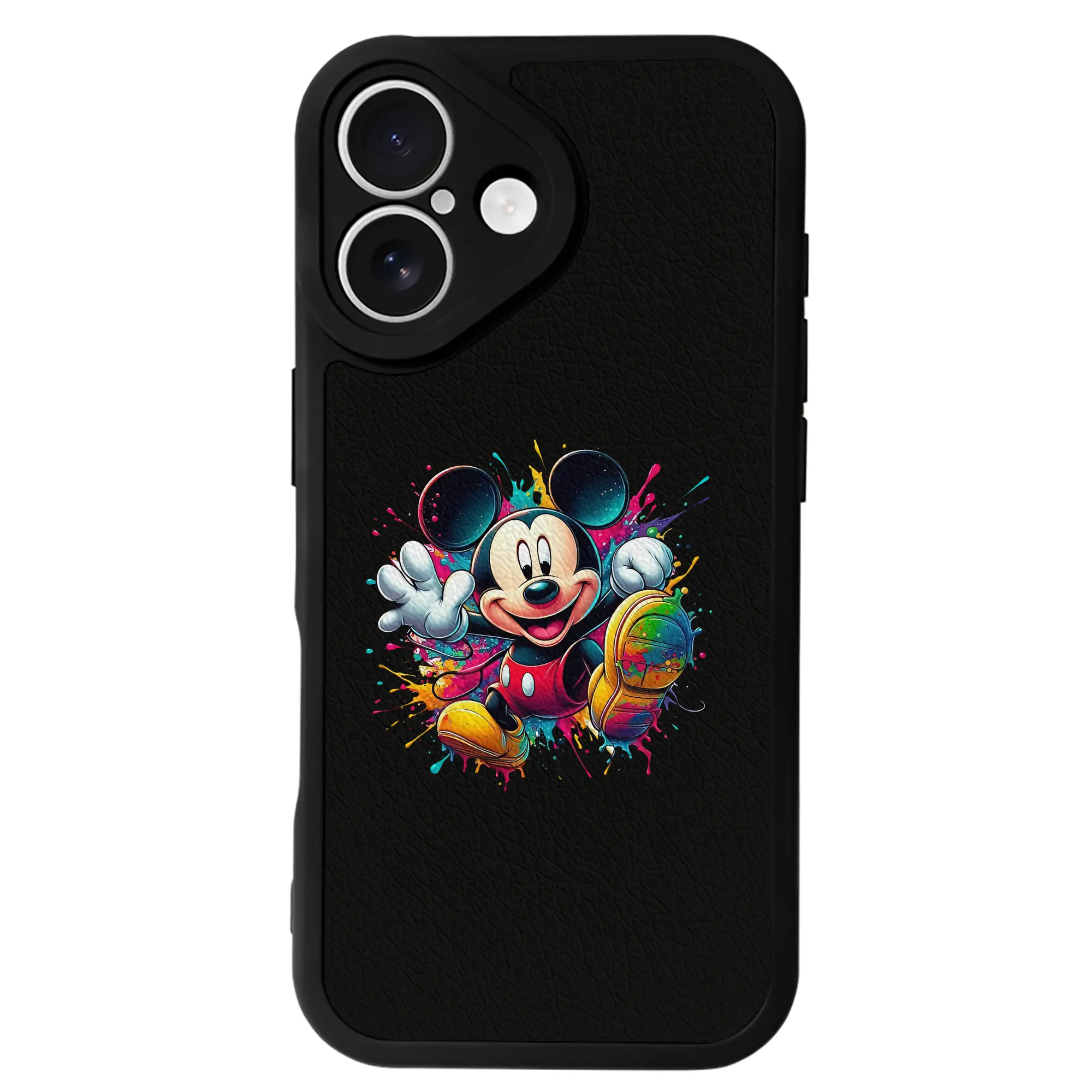 ミッキーマウス（Mickey Mouse） グッズ ミッキーマウス（Mickey Mouse） - IPhone 16シリーズ対応 ・ シリコンスマホケース ・ レザー調 ・ 高精度フィット ・ 耐衝撃 ・ ワイヤレス充電対応 ・ 精密カット